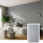 Panel de lamas acústicas de precisión AcoustiLine™ — Roble ahumado (2,7 m × 1,10 m)