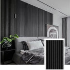 Panel de lamas acústicas de precisión AcoustiLine™ — Roble ahumado (2,7 m × 1,10 m)