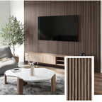 Panel de lamas acústicas de precisión AcoustiLine™ — Roble ahumado (2,7 m × 1,10 m)