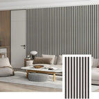 Panel de lamas acústicas de precisión AcoustiLine™ — Roble ahumado (2,7 m × 1,10 m)