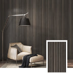 Panel de lamas acústicas de precisión AcoustiLine™ — Roble ahumado (2,7 m × 1,10 m)